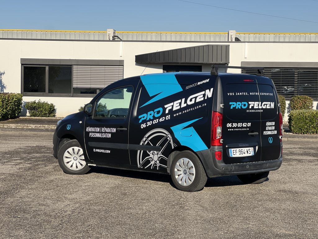 Publicité sur véhicule et marquage adhésif pour ProFelgen à Eckbolsheim dans le Bas-Rhin