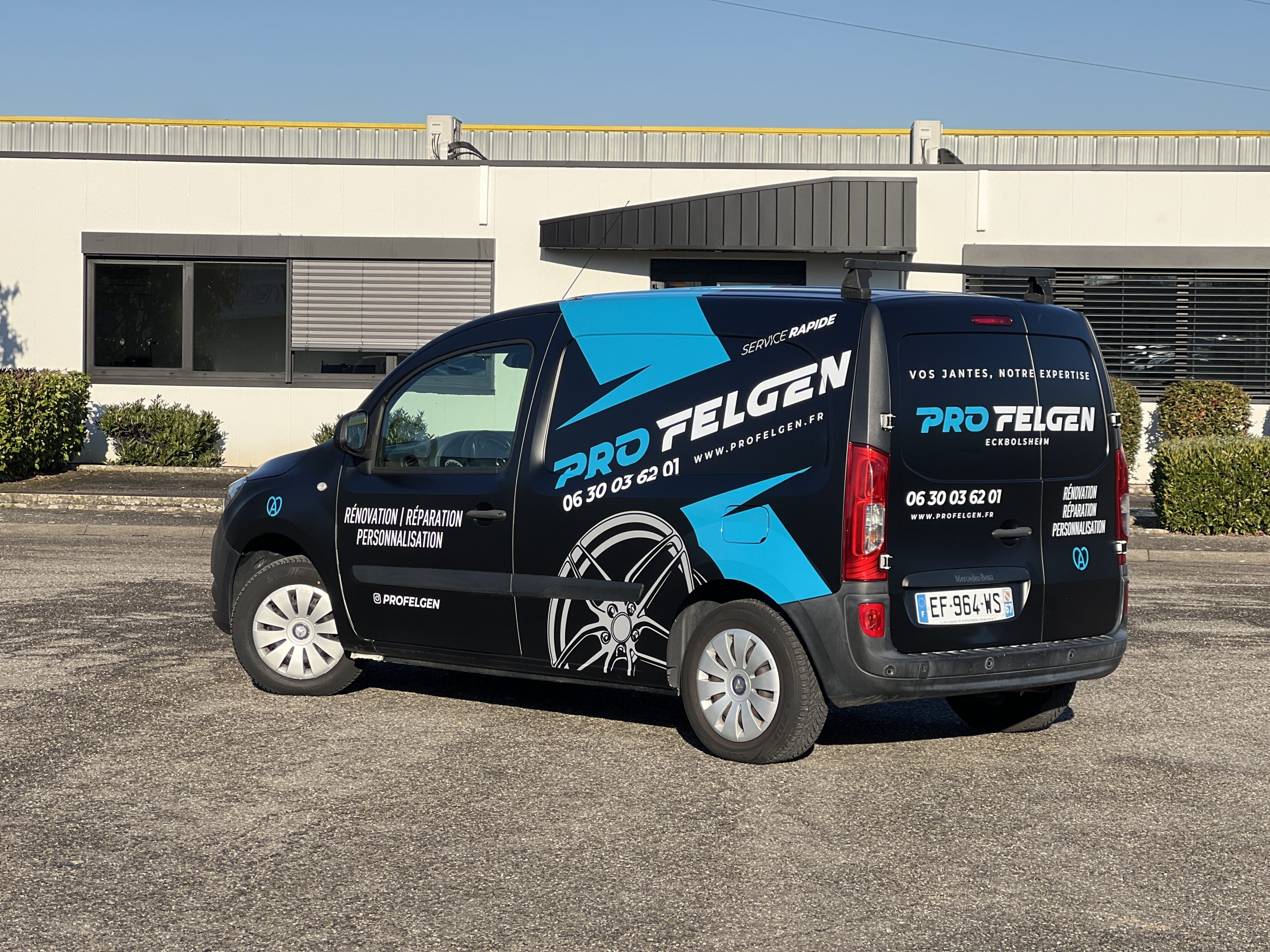 Publicité sur véhicule et marquage adhésif pour ProFelgen à Eckbolsheim dans le Bas-Rhin